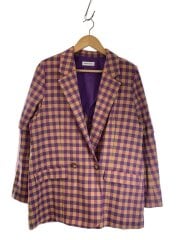 画像：テーラードジャケット/FREE/ポリエステル/PNK/チェック/21231115305