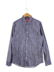 画像：Supreme‘Playboy Button Down Shirt長袖シャツ/M/コットン/NVY///