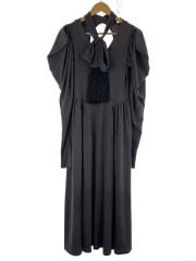 画像：スクエアスリーブフリンジドレス/長袖ワンピース/36/ポリエステル/GRY/YEGTX0123001