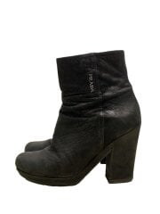 画像：ショートブーツ/35/BLK/レザー/3T5079/ソール減り/ツマ先スレ