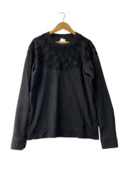 画像：長袖Tシャツ/2/コットン/BLK/18-01858M//