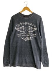 画像：長袖Tシャツ/サーマル/コットン/GRY//
