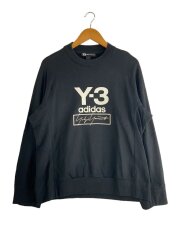 画像：STACKED LOGO CREW SWEATER/S/コットン/BLK/FJ0432//