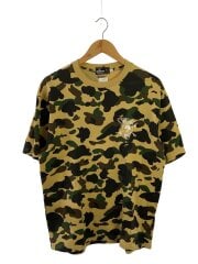 画像：Tシャツ/L/コットン/GRN/カモフラ