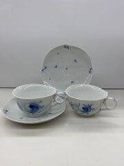 画像：青い花/カップ&ソーサー/2客/