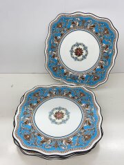 画像：FLORENTINE TURQUOISE/スクエアプレート/21cm/5点セット