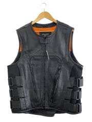画像：レザーベスト/L/レザー/BLK/SP6A3077 WMSll6011