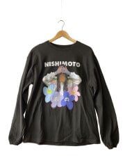 画像：長袖Tシャツ/L/コットン/BLK