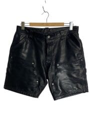 画像：BADBOY HORSE LEATHER SHORTS/ダブルニー/ショートパンツ/L/馬革/BLK