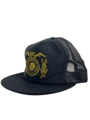 画像：90s/USA製/USWA/全米鉄鋼労働組合/企業ロゴ/メッシュキャップ/BLK/メンズ