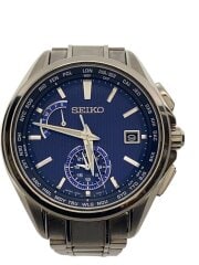 画像：ソーラー腕時計/アナログ/NVY/SLV/8B63-0AV0