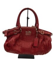 画像：ハンドバッグ/レザー/RED/無地/18620