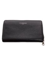 画像：長財布/レザー/BLK/無地/メンズ/519641 1000 T 532244