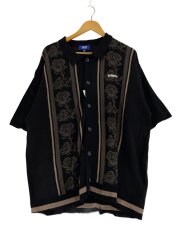 画像：半袖シャツ/XXL/コットン/BLK/LS250205/ROSE SUMMER KNIT SHIRT