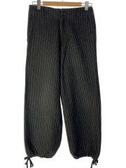 画像：ストレートパンツ/S/ウール/BLK/ストライプ/W11096