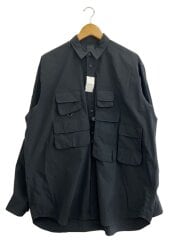 画像：TECH ANGLERS SHIRTS/長袖シャツ/M/コットン/BLK/無地/BE-85021W//