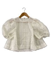 画像：25SS Crystal Blouse クリスタルブラウス 半袖ブラウス/34/ホワイト/GPS-553//