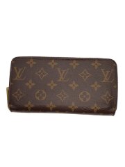 画像：2)ジッピー・ウォレット_モノグラム・キャンバス_フューシャ/PVC/BRW/レディース