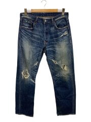 画像：フィリピン製/ダメージ加工/ボトム/34/デニム/BLU/03501-01