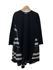 画像：長袖ワンピース/FREE/コットン/BLK/チェック/BEZ1022409A0003