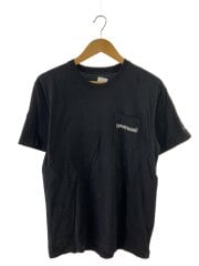 画像：バックスクロールラベルTシャツ/L/コットン/BLK