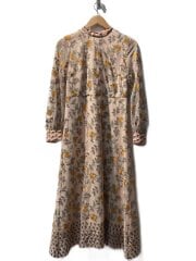 画像：長袖ワンピース/36/ポリエステル/BEG/総柄/35071-00