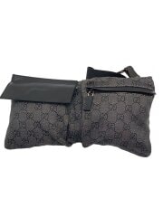 画像：GGキャンバスウエストバッグ/キャンバス/GRY/総柄/23566