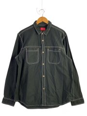 画像：22FW/Snap work shirt/ジャケット/L/コットン/BLK
