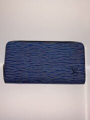 画像：長財布/レザー/BLU/ボーダー/メンズ/Ｍ12118//