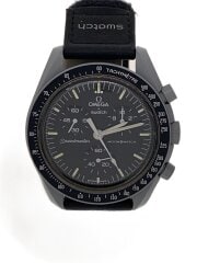 画像：MOONSWATCH　MISSON TO TH/クォーツ腕時計/アナログ/BLK/BLK/セラミック/S033