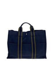 画像：トートバッグ/キャンバス/NVY/無地