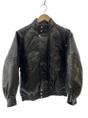 画像：MOON BLOUSON/ジャケット/36/フェイクレザー/BLK/無地/MLF25711