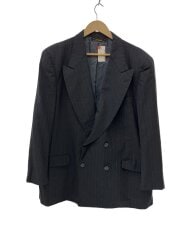 画像：80s/ダブル/テーラードジャケット/--/ウール/GRY/ストライプ