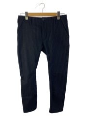 画像：ストレートパンツ/S/ウール/NVY/ストライプ
