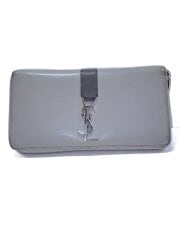 画像：長財布/レザー/GRY/レディース