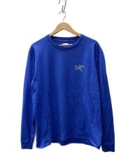 画像：長袖Tシャツ/M/コットン/BLU/プリント/X000009714