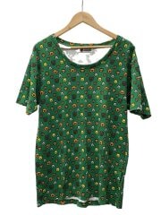 画像：Tシャツ/--/コットン/GRN/総柄