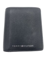 画像：2つ折り財布/レザー/BLK/無地/メンズ