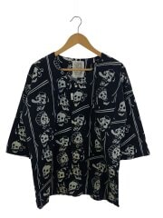画像：7分袖シャツ/XL/コットン/BLK/変色有宵宵祇園 YOI YOI GION/