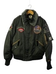 画像：フライトジャケット/LL/ポリエステル/KHK/無地