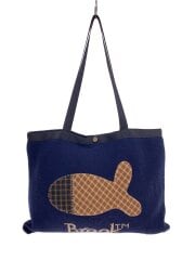 画像：刺繍トートバッグ/--/NVY