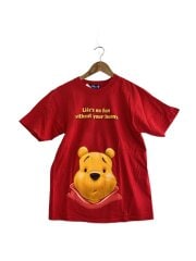 画像：プーさん/USA製/Tシャツ/M/コットン/RED//