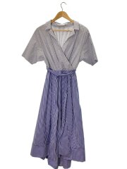 画像：半袖ワンピース/O/コットン/IDG/ストライプ/FWFO172648