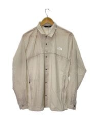 画像：長袖シャツ/L/ナイロン/WHT/無地/NP22260