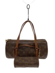 画像：2)パピヨン30_モノグラム・キャンバス/PVC/BRW