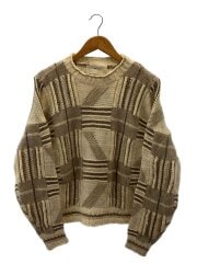 画像：ニット・セーター(厚手)/FREE/コットン/CRM/チェック/12320527