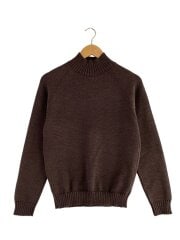 画像：LUPO RAG/SLIM FI/Tニット・セーター(厚手)/44/ウール/BRW/無地/812565 ZR2//