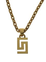 画像：グレカネックレス/メッキ/GLD/トップ有/メンズ//