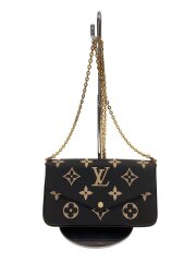 画像：ポシェット・フェリシー_モノグラム・アンプラント_ノワール×クレーム/--/BLK/モノグラム//