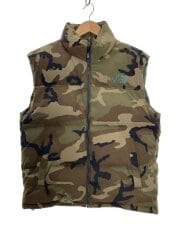 画像：NUPTSE DOWN VEST_ヌプシダウンベスト/L/ナイロン/KHK/カモフラ